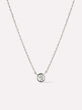 White Gold Necklace - White Gold Diamond Necklace