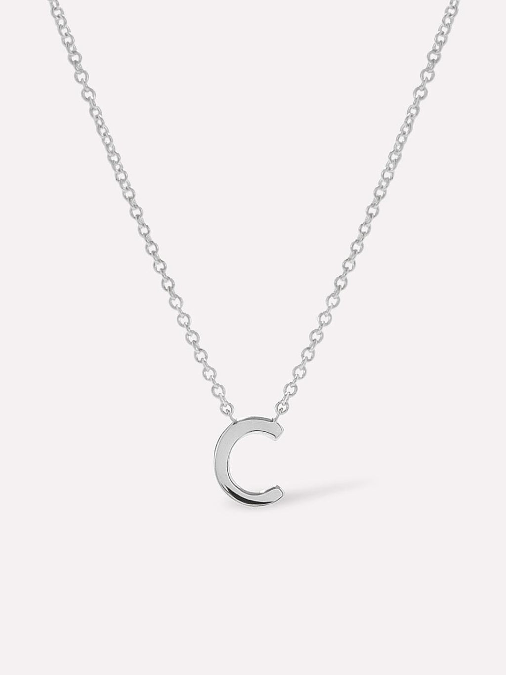 Silver Initial Necklace - Letter Necklace