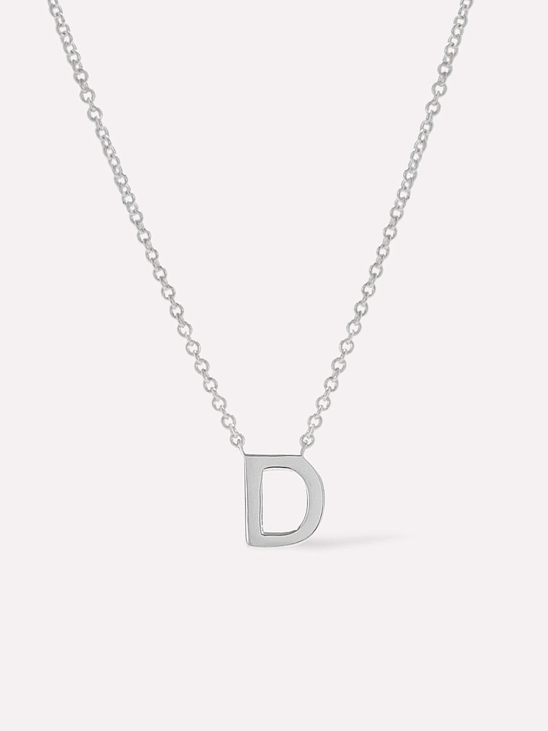 Silver Initial Necklace - Letter Necklace