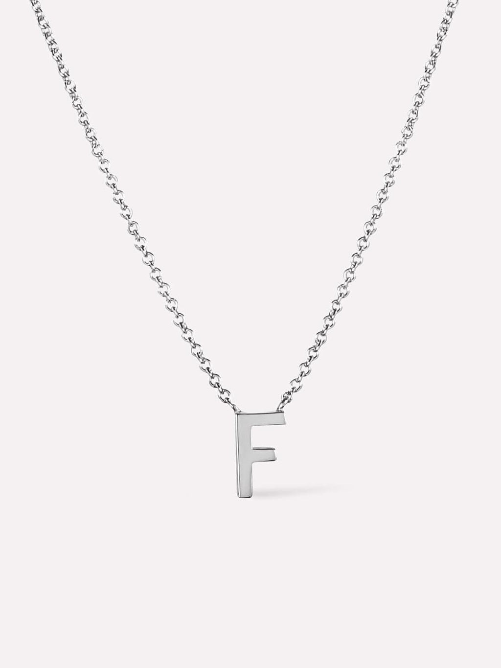 Silver Initial Necklace - Letter Necklace