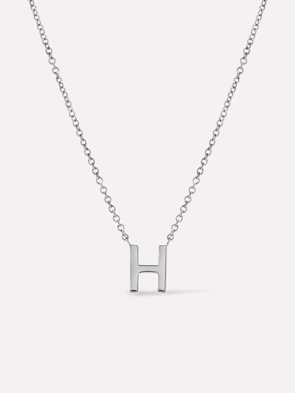 Silver Initial Necklace - Letter Necklace