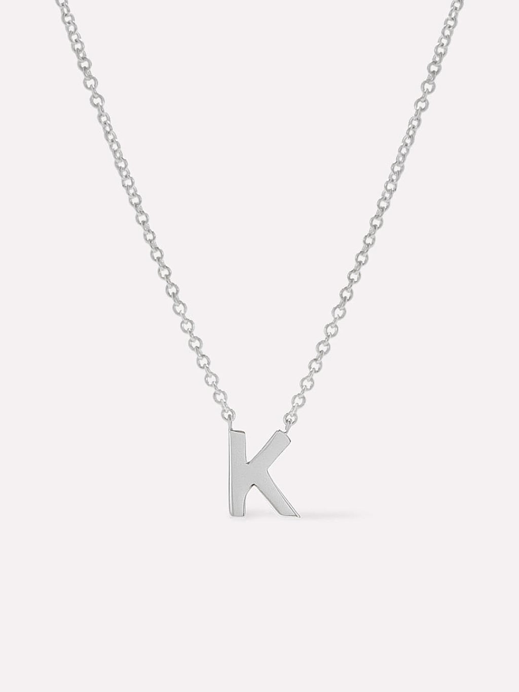 Silver Initial Necklace - Letter Necklace