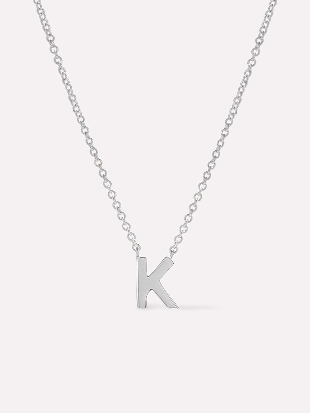 Silver Initial Necklace - Letter Necklace