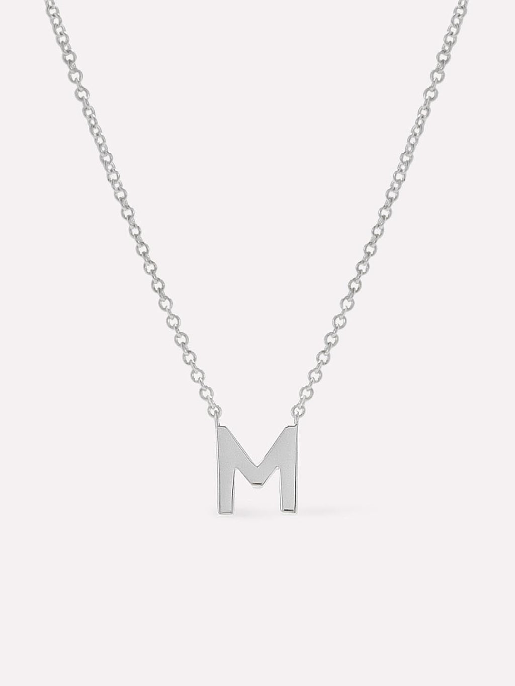 Silver Initial Necklace - Letter Necklace