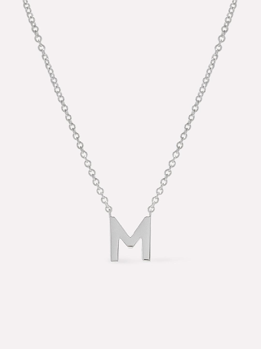 Silver Initial Necklace - Letter Necklace