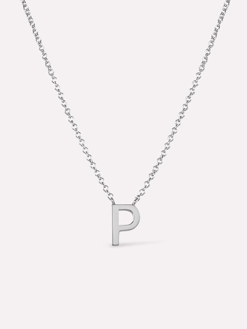 Silver Initial Necklace - Letter Necklace
