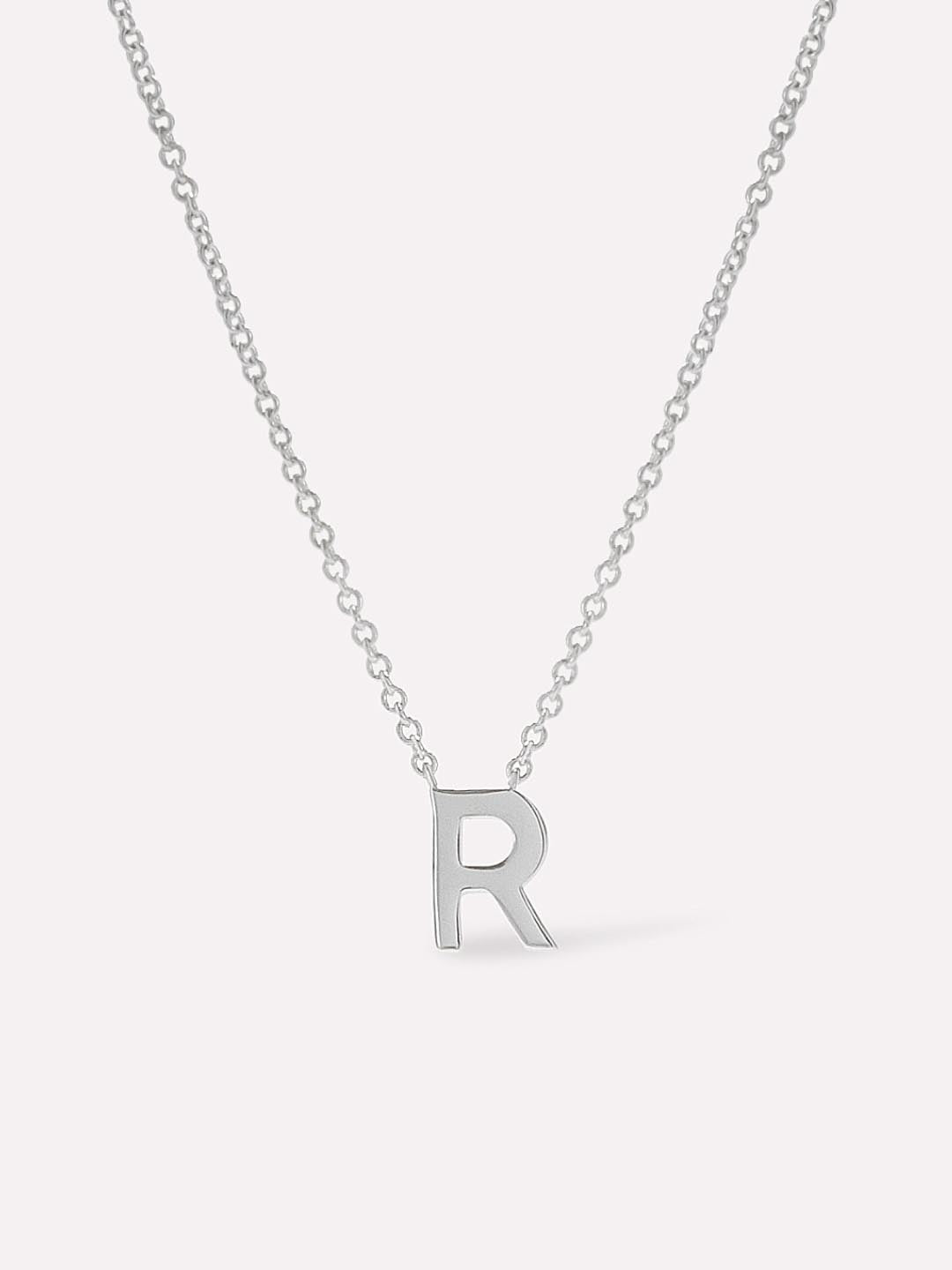 Silver Initial Necklace - Letter Necklace