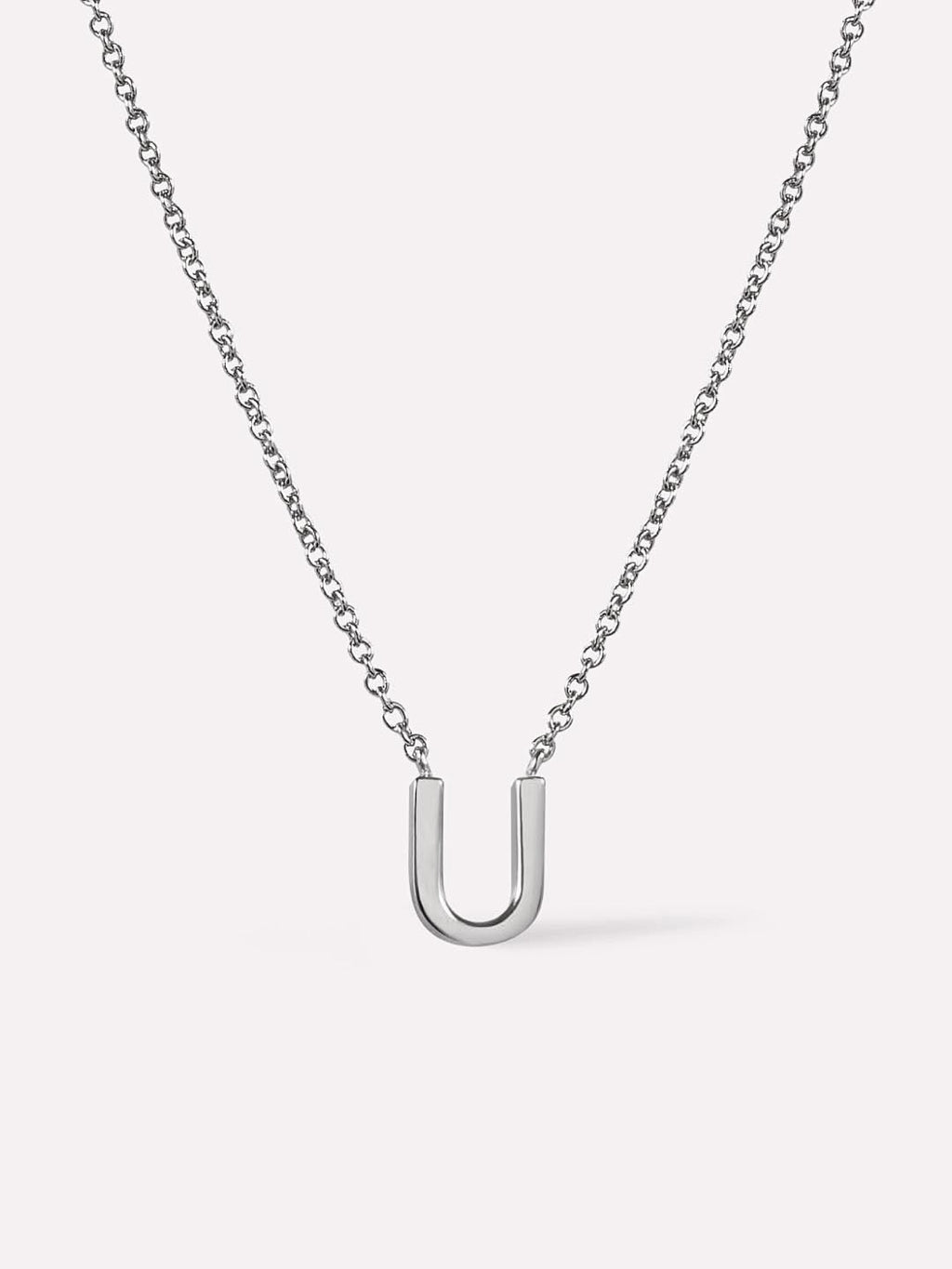Silver Initial Necklace - Letter Necklace