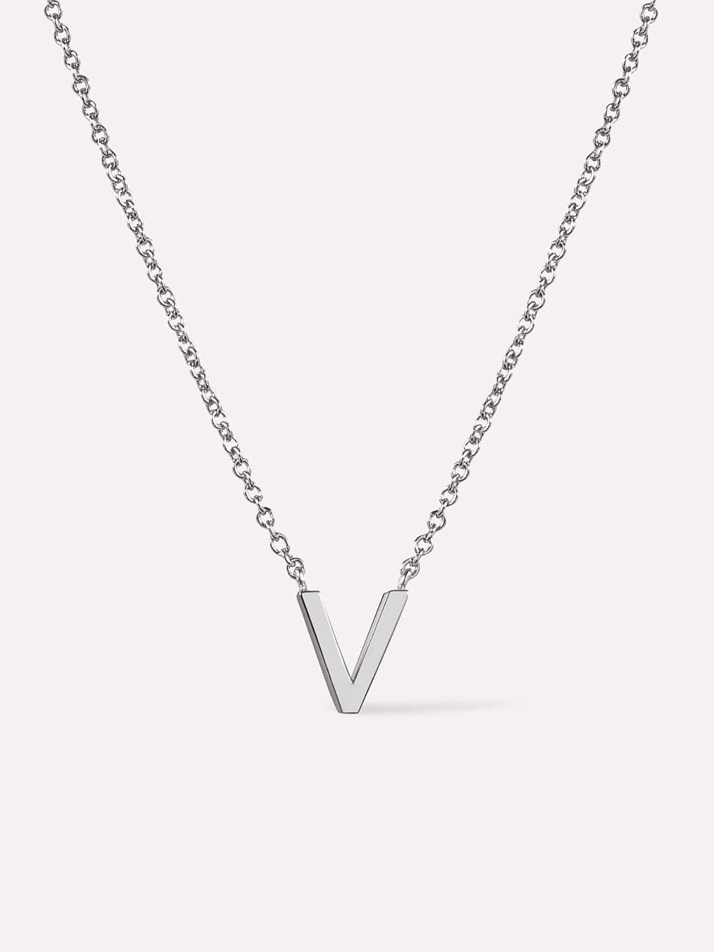 Silver Initial Necklace - Letter Necklace