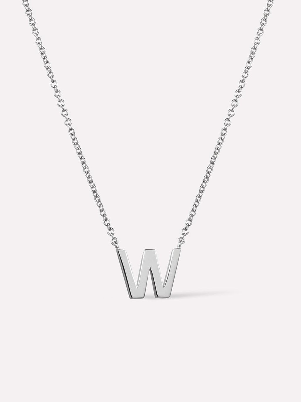 Silver Initial Necklace - Letter Necklace