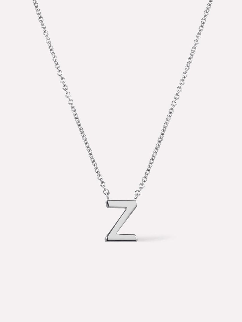 Silver Initial Necklace - Letter Necklace