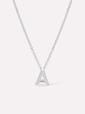 Silver Initial Necklace - Letter Necklace
