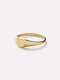 Gold Band Ring - Gold Signet Ring