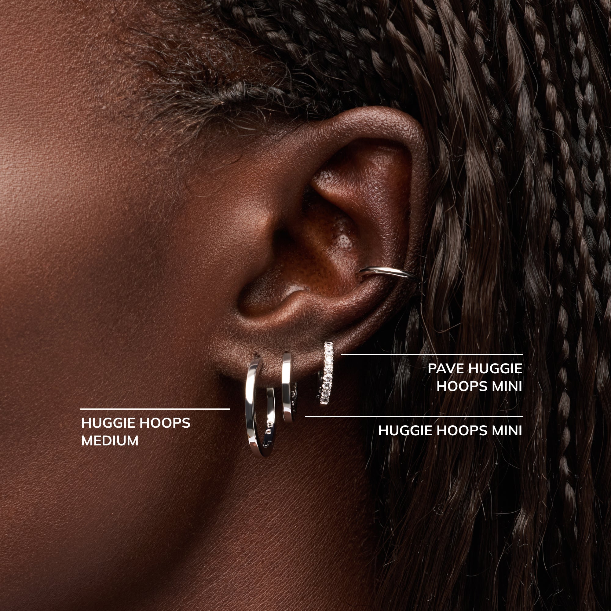 Huggie Hoops - Huggie Hoops Silver