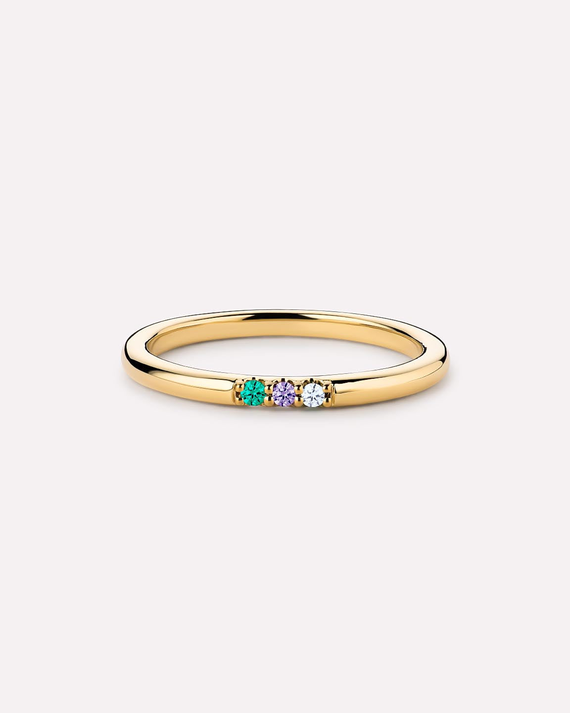 Birthstone Jewelry - 3 Stone Birthstone Ring
