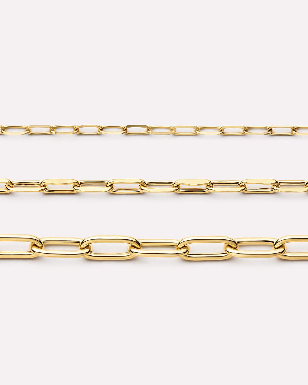 Solid Yellow Gold - Medium Paperclip Bracelet