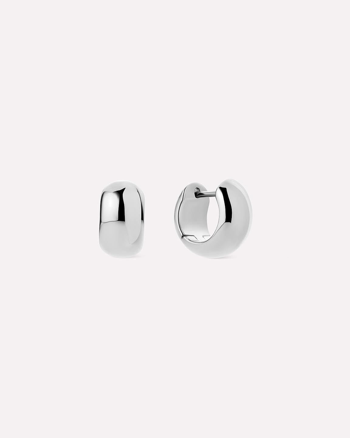 Silver Hoop Earrings - Giulia Bold Silver
