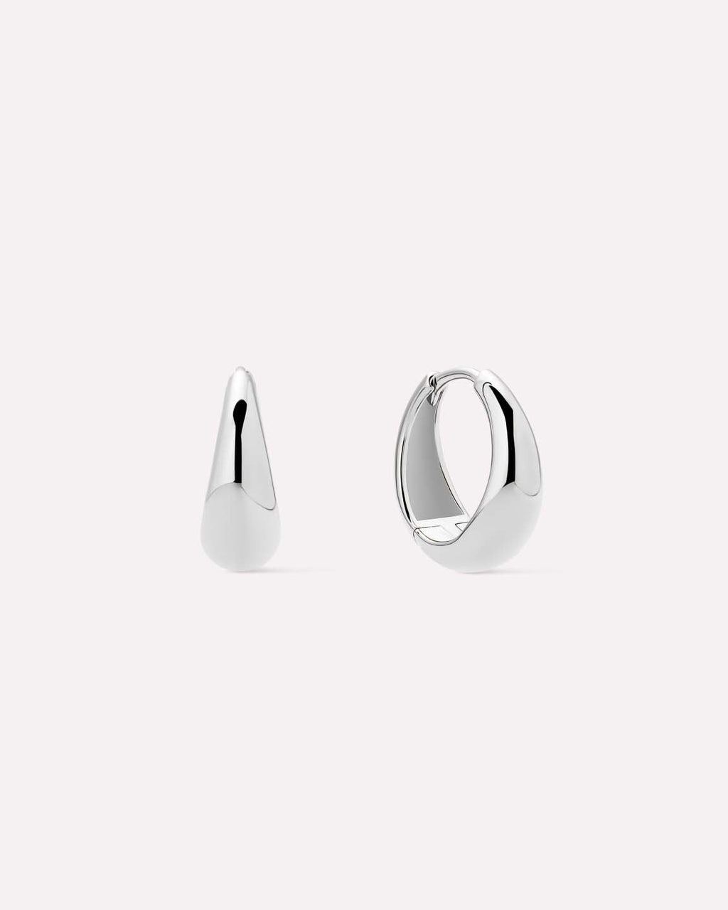 Silver Earrings - Nate Medium Silver