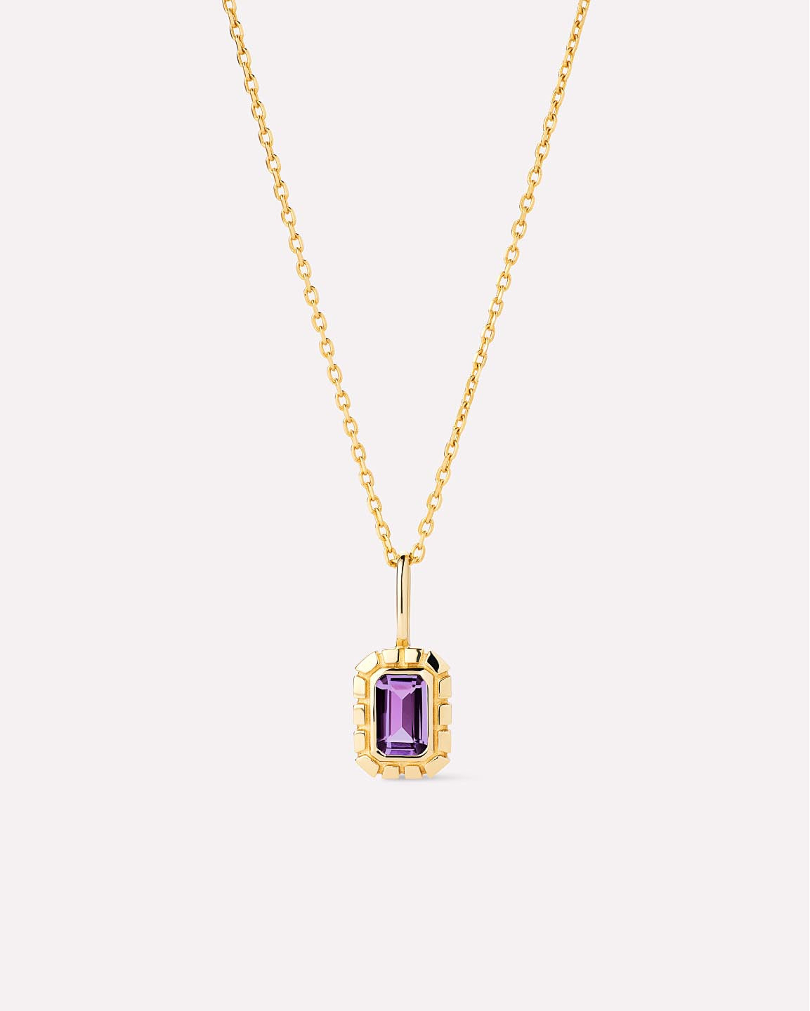 Solid Yellow Gold - Amethyst Heirloom Necklace