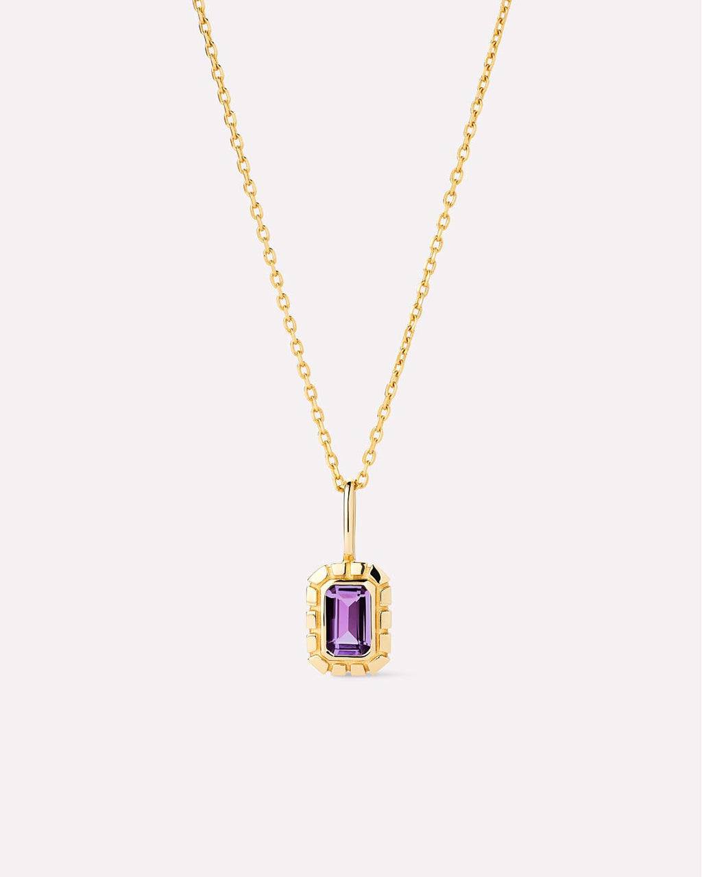 Solid Yellow Gold - Amethyst Heirloom Necklace