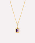 Solid Yellow Gold - Amethyst Heirloom Necklace