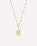 Solid Yellow Gold - Green Sapphire Heirloom Necklace