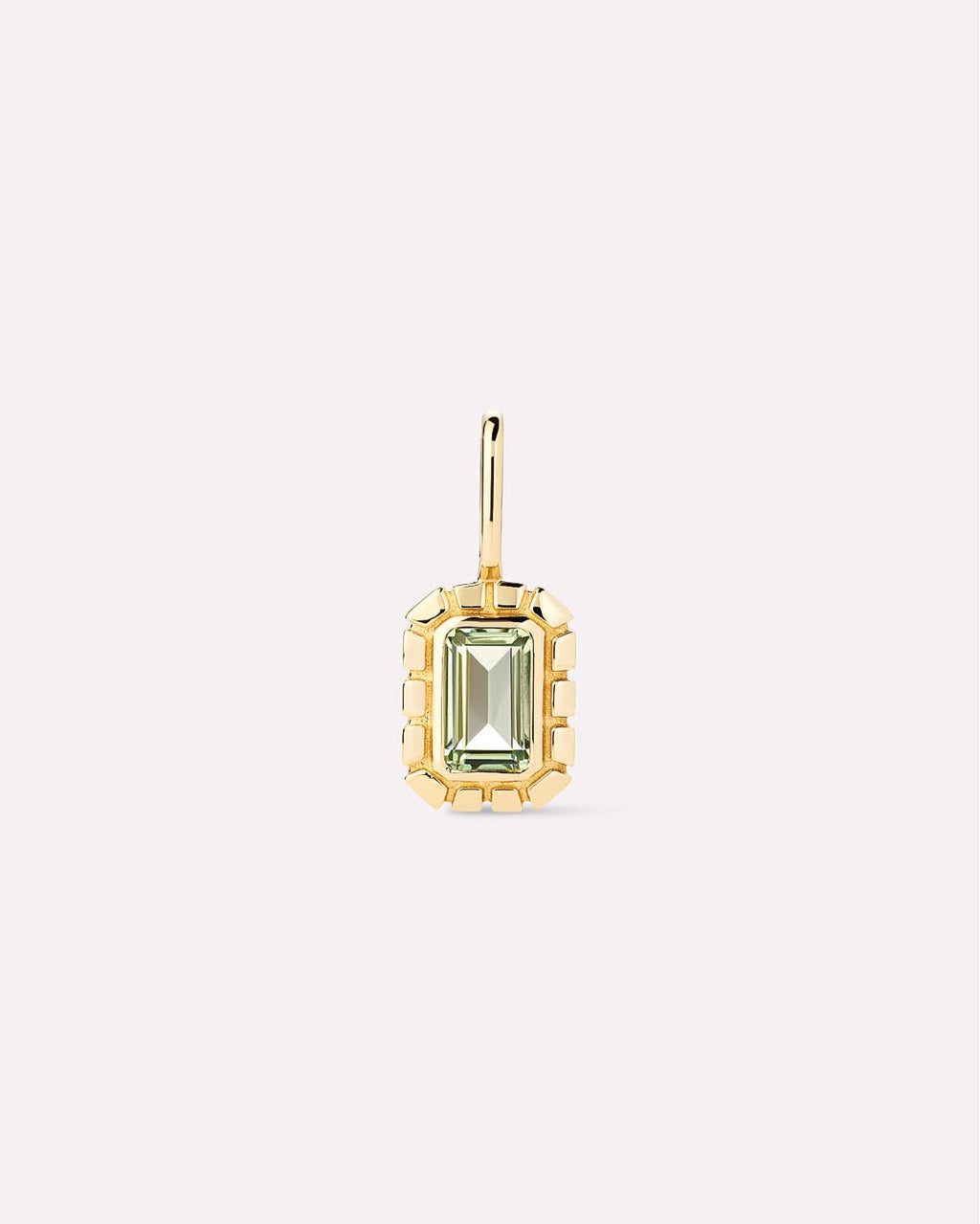 Solid Yellow Gold - Green Sapphire Heirloom Charm