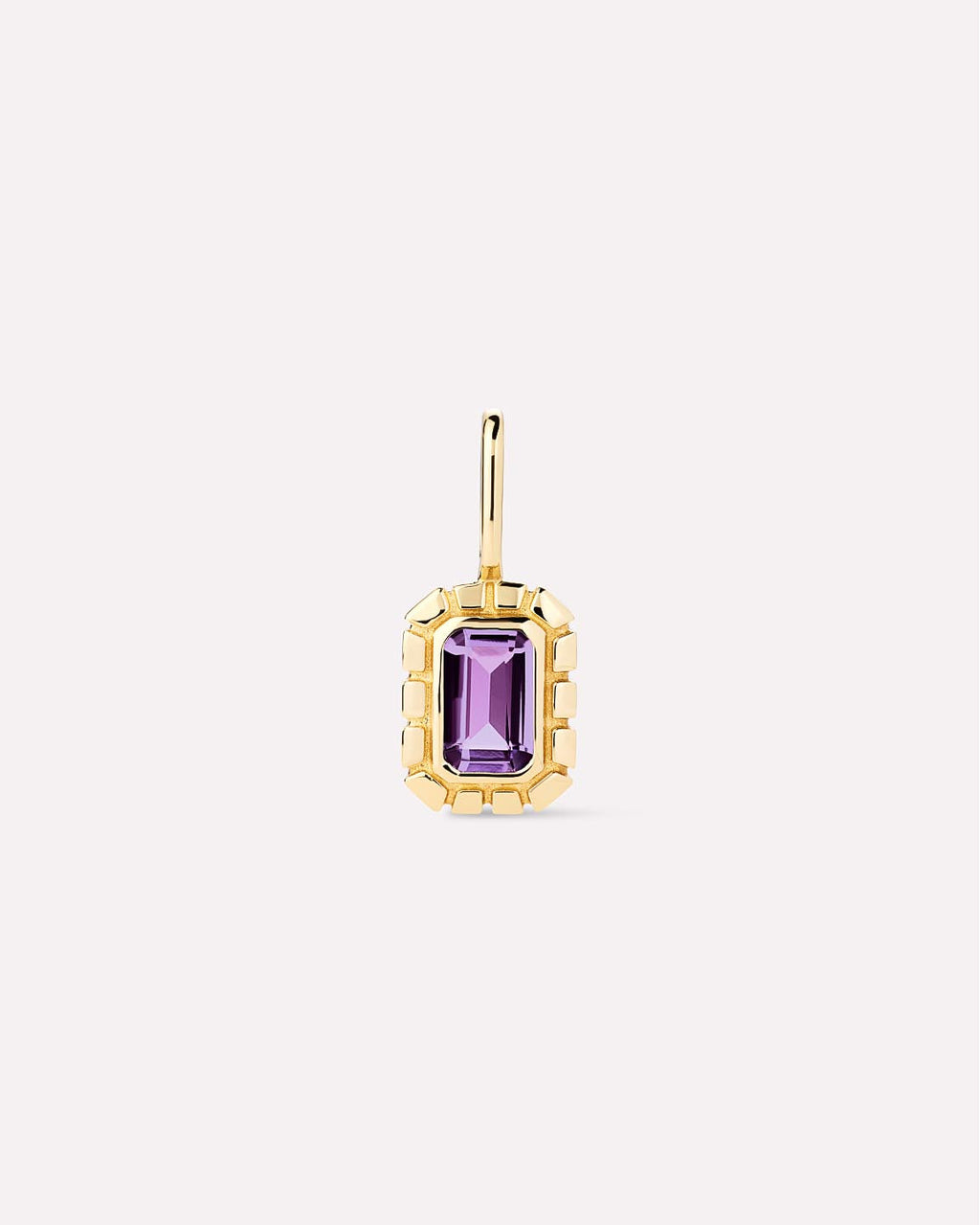 Solid Yellow Gold - Amethyst Heirloom Charm