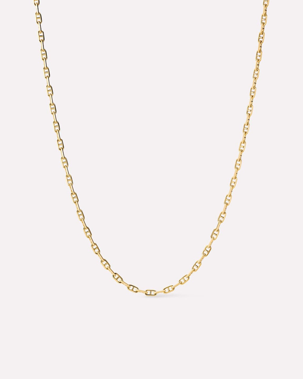 Solid Yellow Gold - Mini Anchor Chain Necklace