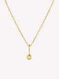 Solid Yellow Gold - Citrine Mini Birthstone Necklace