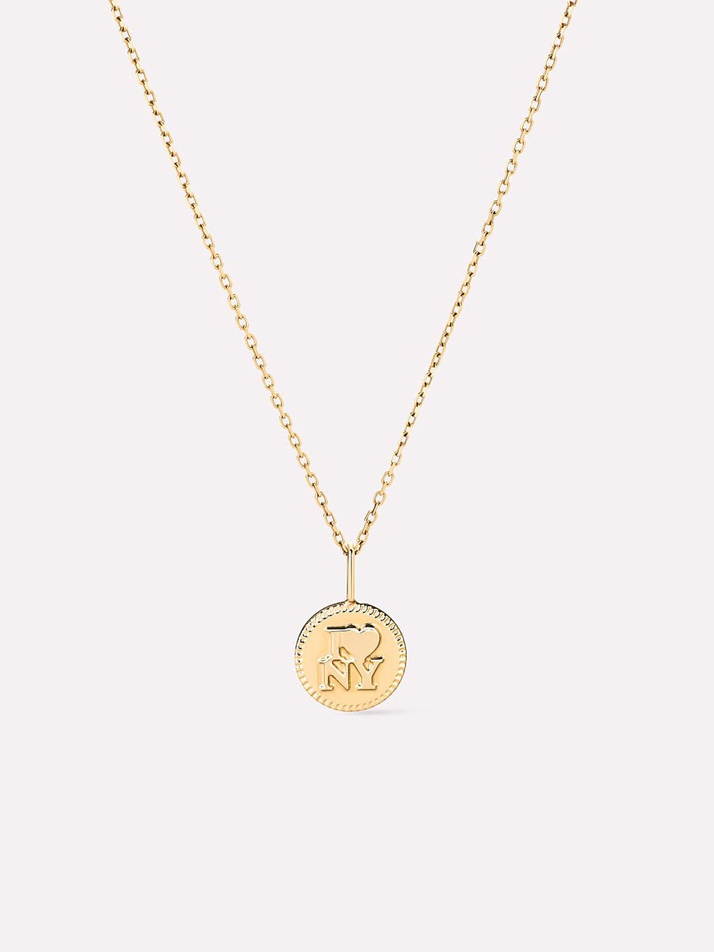 Solid Yellow Gold - NYC Charm Necklace