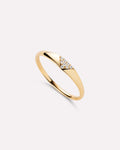 Solid Yellow Gold - Trillion Diamond Signet Ring