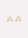 Solid Yellow Gold - Diamond Velora Huggie Studs