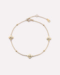Solid Yellow Gold - Mini Flower Station Bracelet