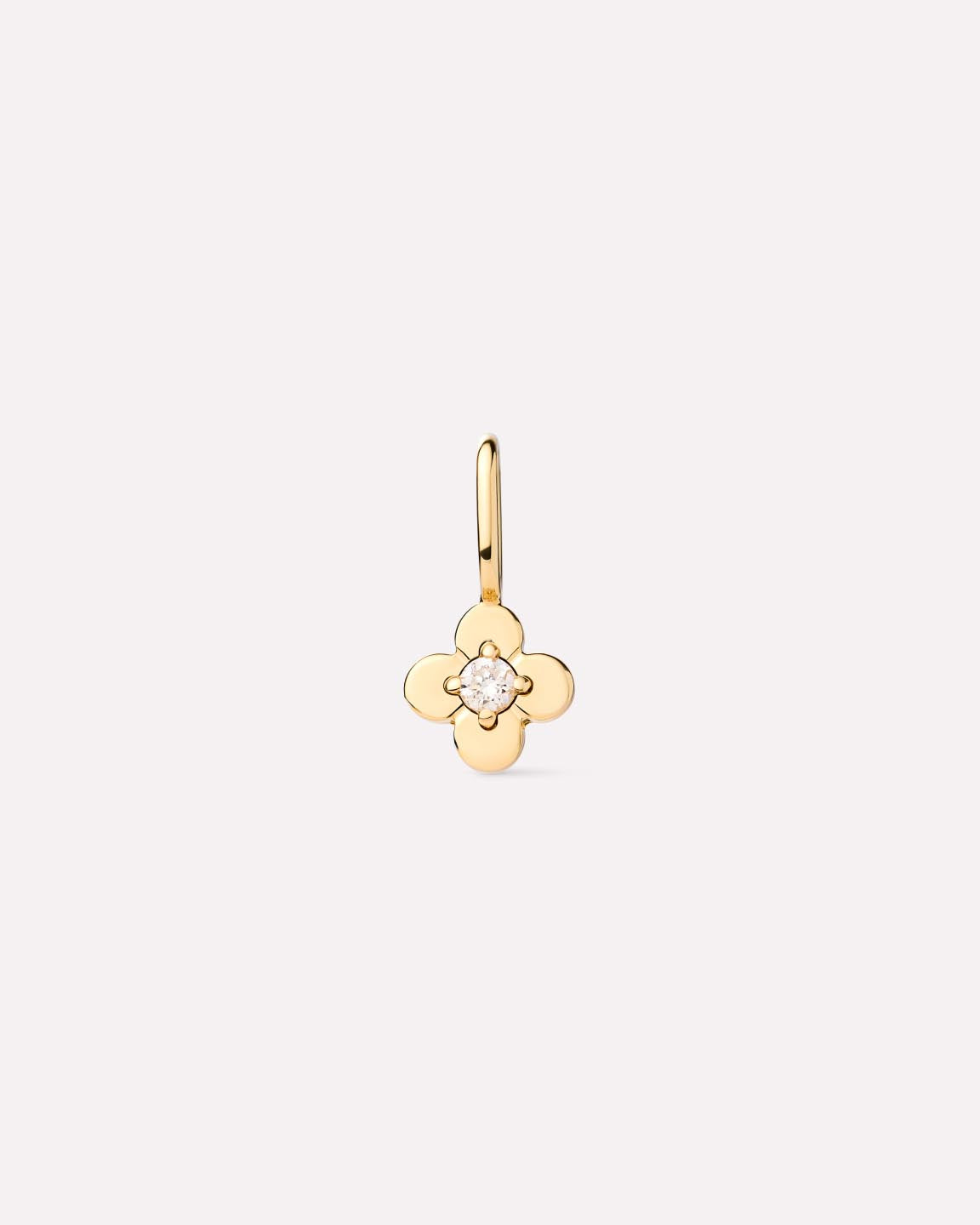 Solid Yellow Gold - Diamond Mini Flower Charm