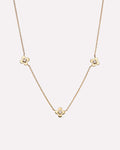 Solid Yellow Gold - Mini Flower Station Necklace