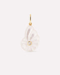 Solid Yellow Gold - Mother of Pearl Shell Charm