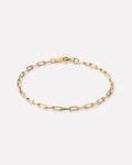 Solid Yellow Gold - Medium Paperclip Bracelet