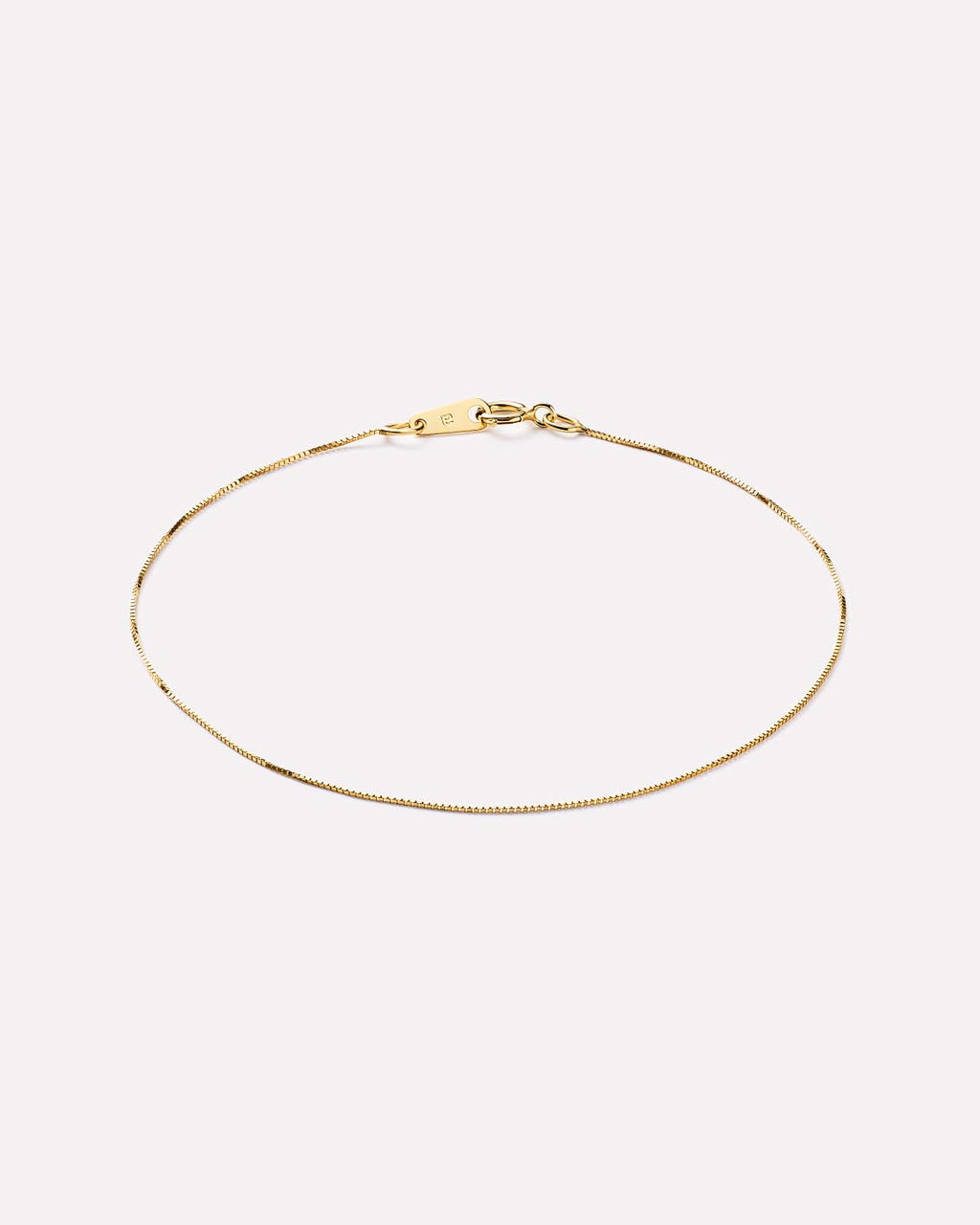 Solid Yellow Gold - Gold Mini Box Chain Bracelet