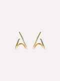 Solid Yellow Gold - Aurora Huggie Studs