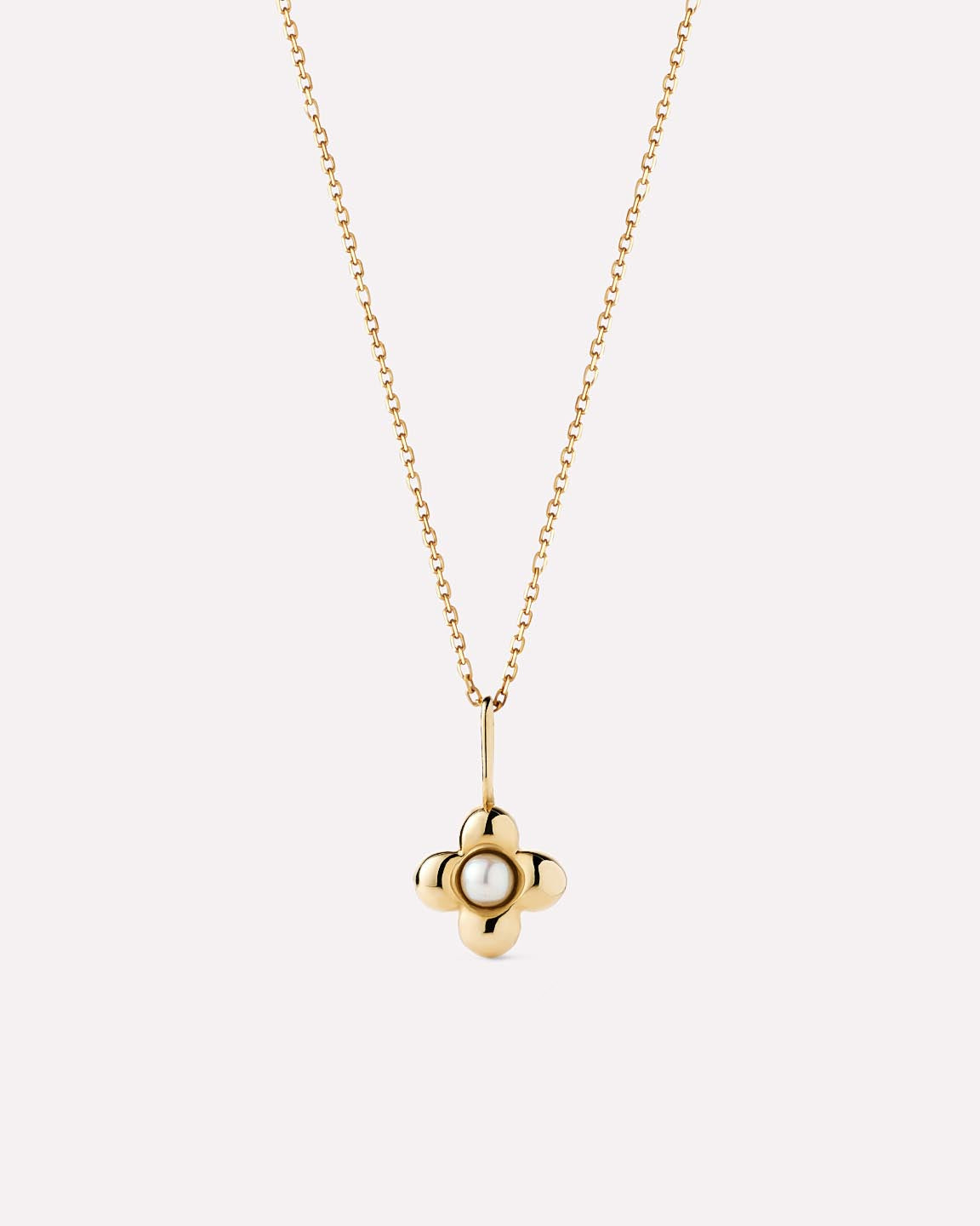 Solid Yellow Gold - Pearl Mini Liora Necklace