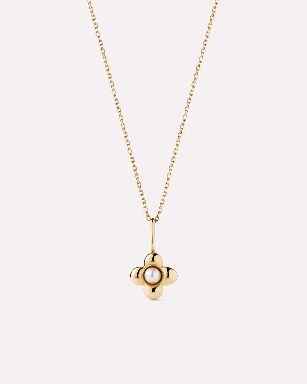 Solid Yellow Gold - Pearl Mini Liora Necklace