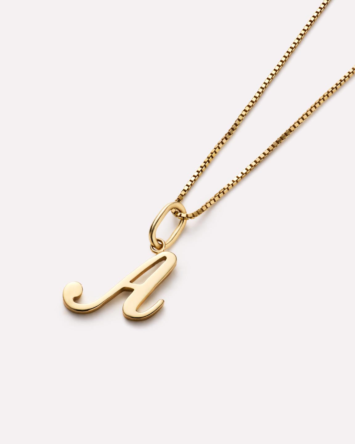 Solid Yellow Gold - Script Letter Charm