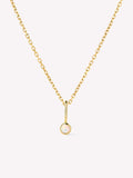 Solid Yellow Gold - Opal Mini Birthstone Necklace