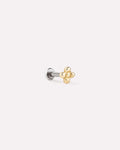 Solid Yellow Gold - Liora Flatback Single Stud