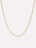 Solid Yellow Gold - Flat Mariner Chain Necklace