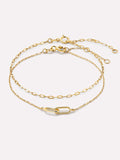 Gold Bracelet Set - Gold Link Bracelet Set