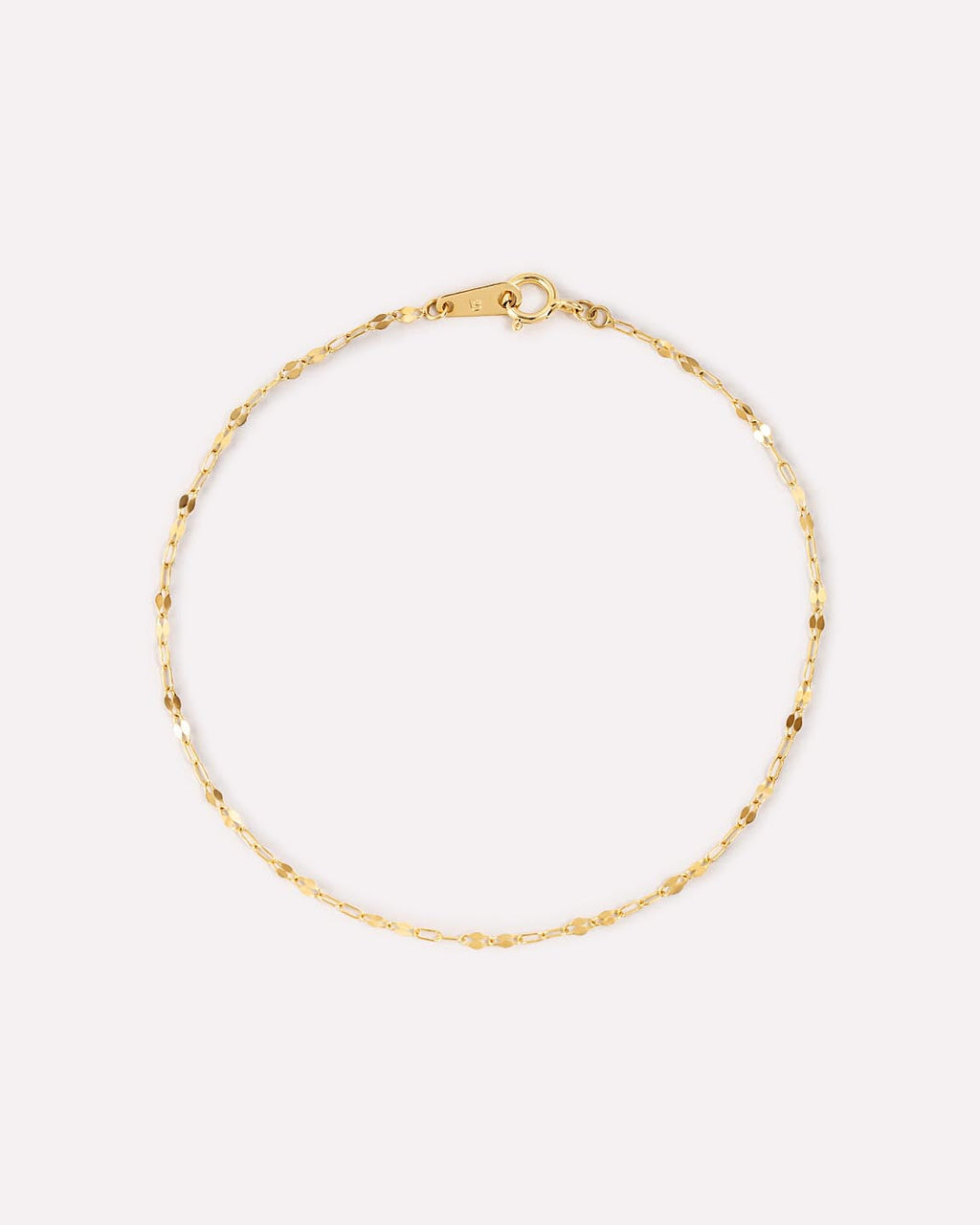 Solid Yellow Gold - Sparkle Link Chain Bracelet