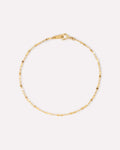 Solid Yellow Gold - Sparkle Link Chain Bracelet