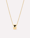 Solid Yellow Gold - Luna Charm Necklace